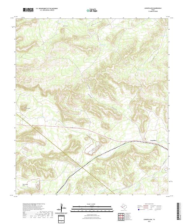 Longfellow, TX — USGS 7.5-minute topo (2022)