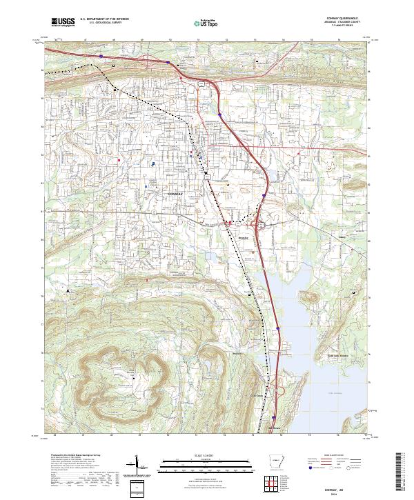 Conway, AR — USGS 7.5-minute topo (2024)