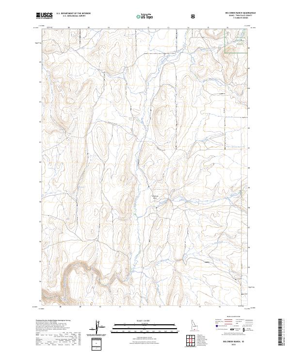 Big Creek Ranch, ID — USGS 7.5-minute topo (2023)