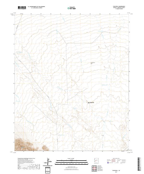 Star Well, AZ — USGS 7.5-minute topo (2021)