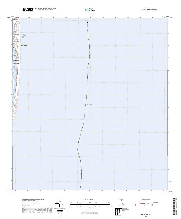 Miami OE E, FL — USGS 7.5-minute topo (2024)