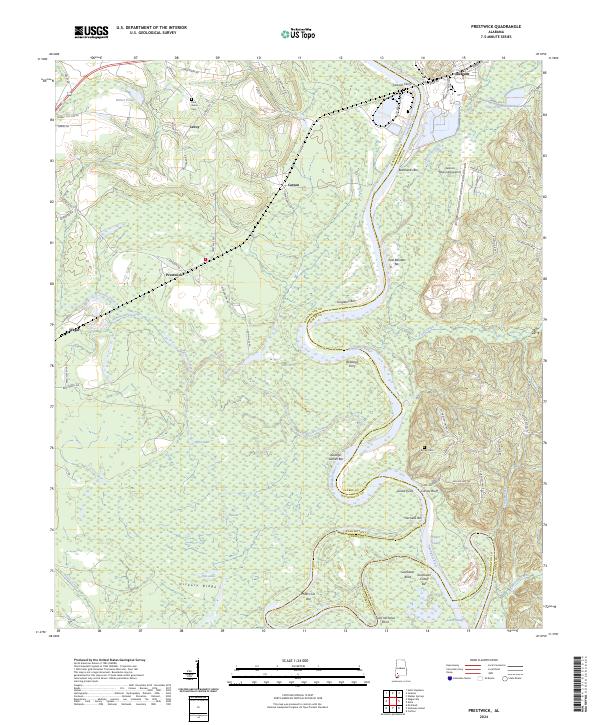 Prestwick, AL — USGS 7.5-minute topo (2024)
