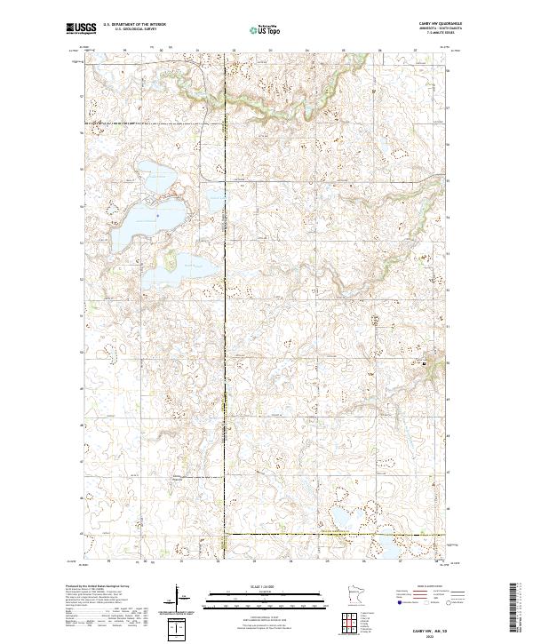 Canby NW, MN-SD — USGS 7.5-minute topo (2022)