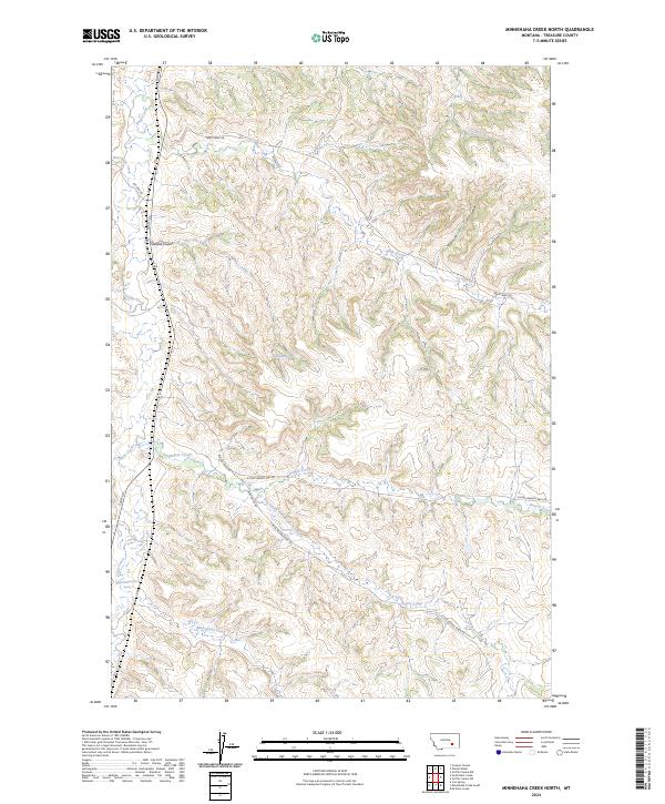 Minnehaha Creek North, MT — USGS 7.5-minute topo (2024)