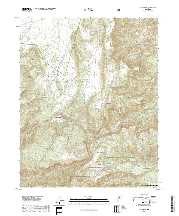 Vallecitos, NM — USGS 7.5-minute topo (2023)
