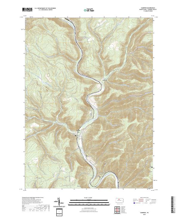 Cameron, PA — USGS 7.5-minute topo (2023)