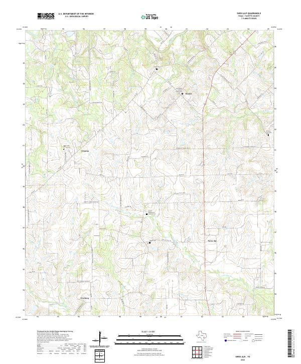 Swiss Alp, TX — USGS 7.5-minute topo (2022)