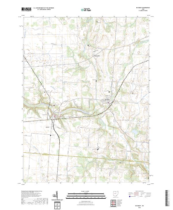De Graff, OH — USGS 7.5-minute topo (2023)