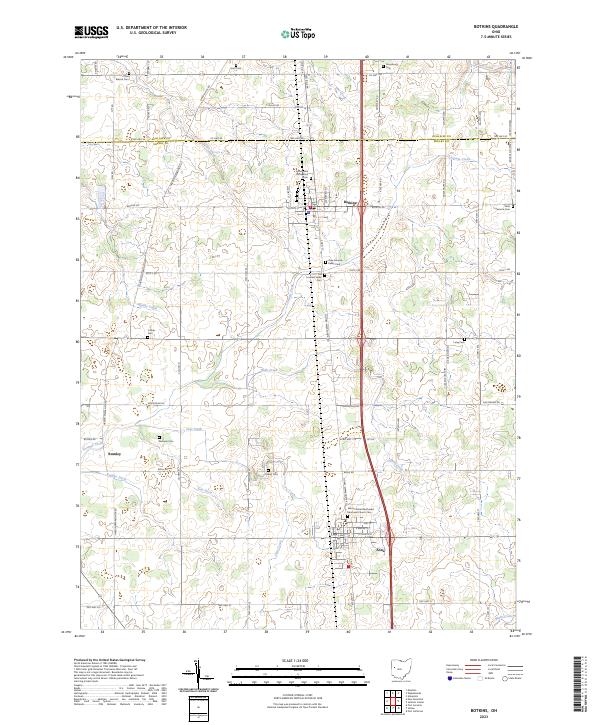 Botkins, OH — USGS 7.5-minute topo (2023)