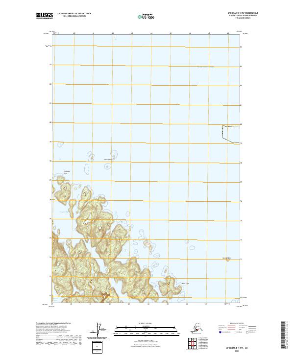 Afognak B-1 NW, AK — USGS 7.5-minute topo (2021)