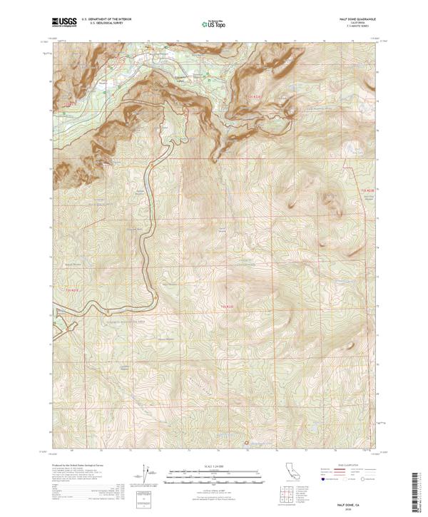 Half Dome, CA — USGS 7.5-minute topo (2026)