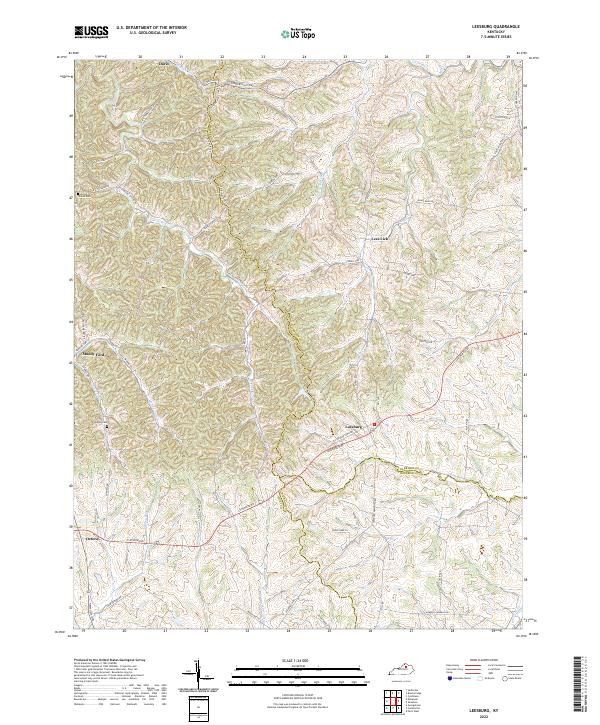 Leesburg, KY — USGS 7.5-minute topo (2022)