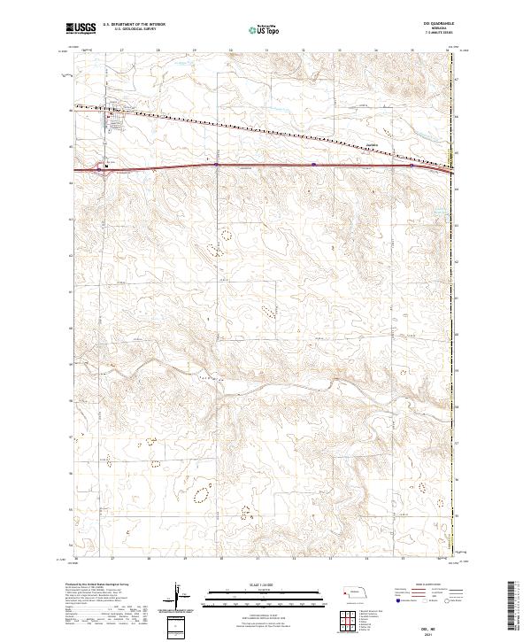Dix, NE — USGS 7.5-minute topo (2021)