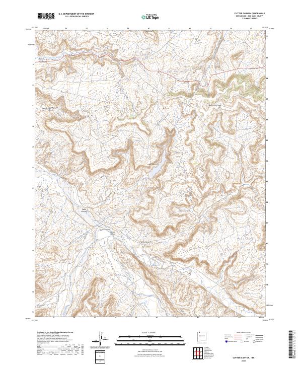 Cutter Canyon, NM — USGS 7.5-minute topo (2023)
