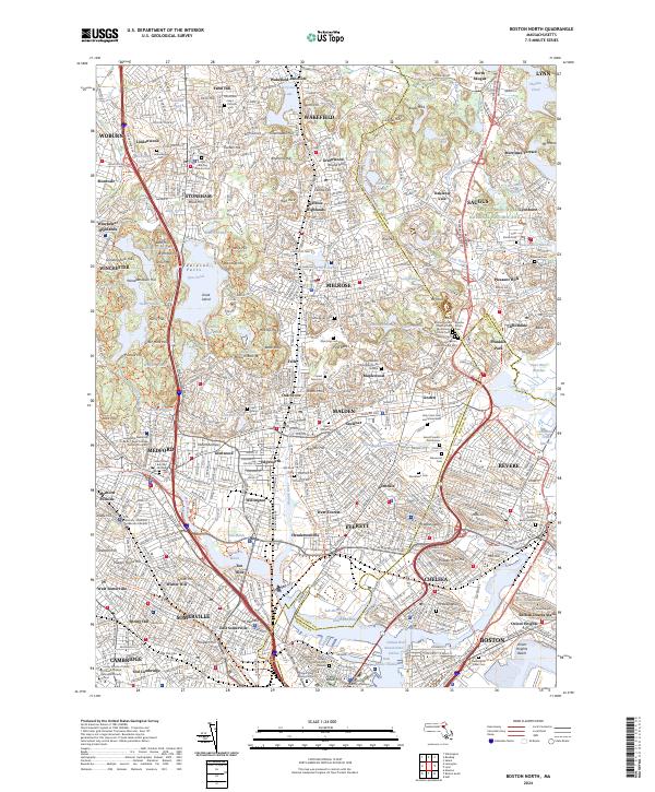 Boston North, MA — USGS 7.5-minute topo (2024)