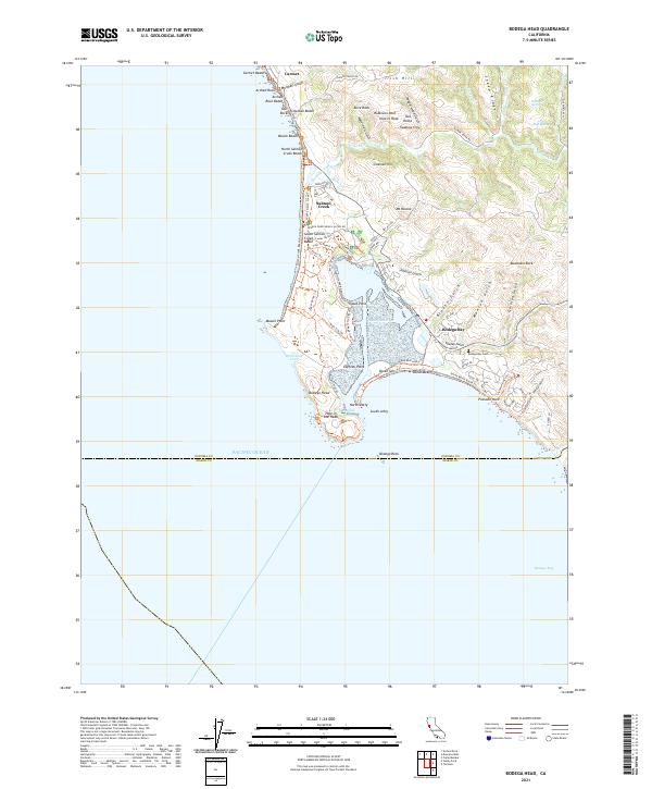 Bodega Head, CA — USGS 7.5-minute topo (2021)