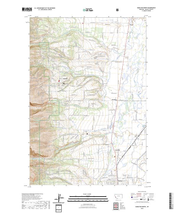 Hamilton North, MT — USGS 7.5-minute topo (2024)