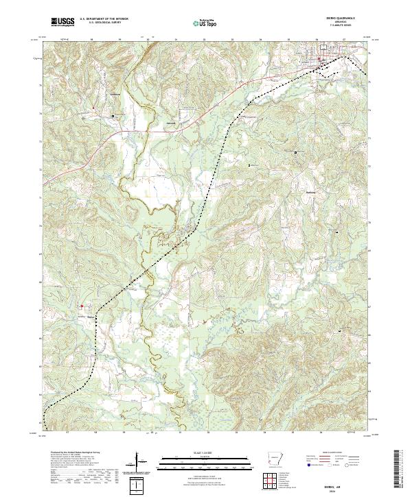Dierks, AR — USGS 7.5-minute topo (2024)