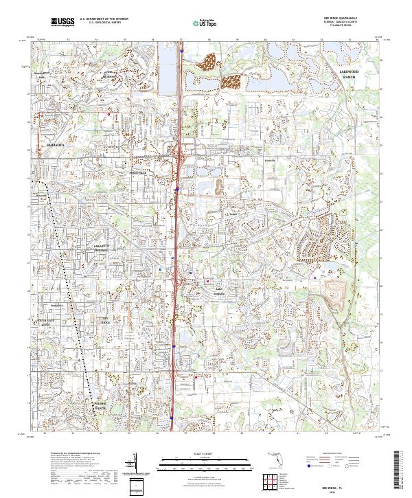 Bee Ridge, FL — USGS 7.5-minute topo (2024)
