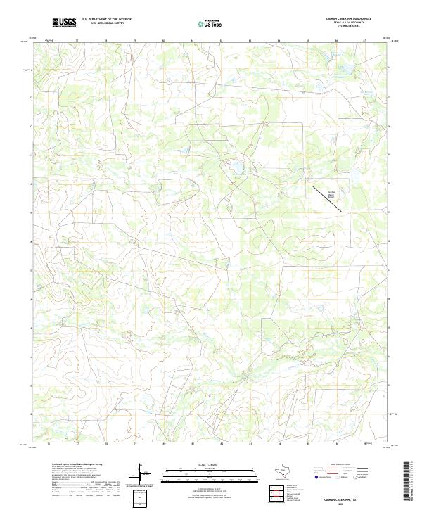 Caiman Creek NW, TX — USGS 7.5-minute topo (2022)