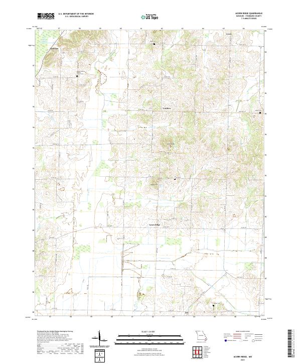 Acorn Ridge, MO — USGS 7.5-minute topo (2021)