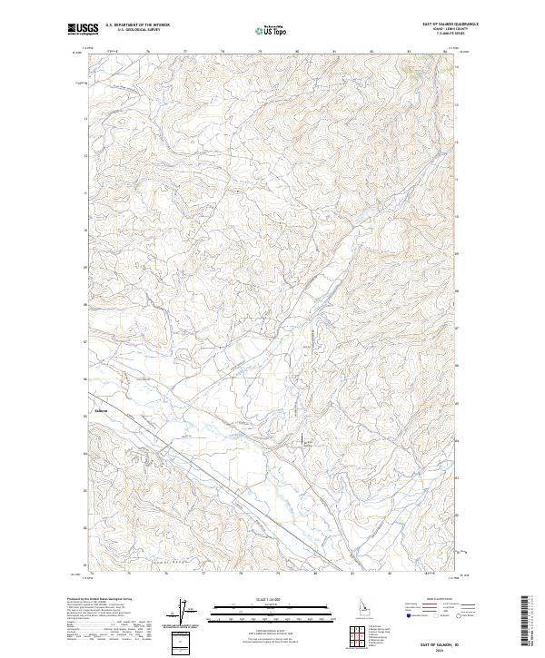 East of Salmon, ID — USGS 7.5-minute topo (2024)