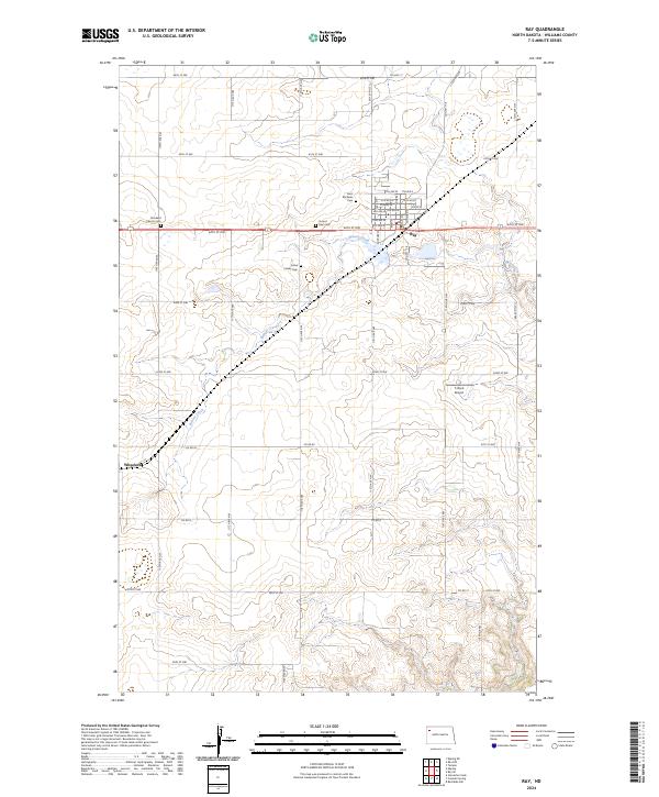 Ray, ND — USGS 7.5-minute topo (2024)