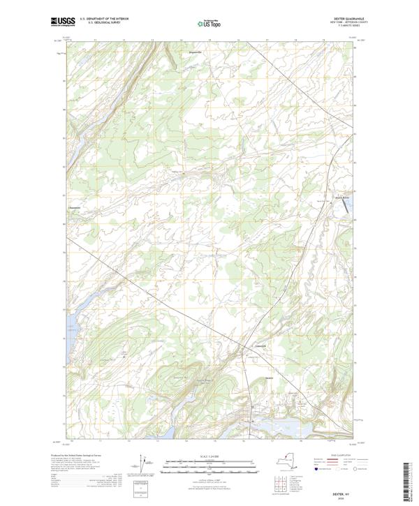 Dexter, NY — USGS 7.5-minute topo (2026)