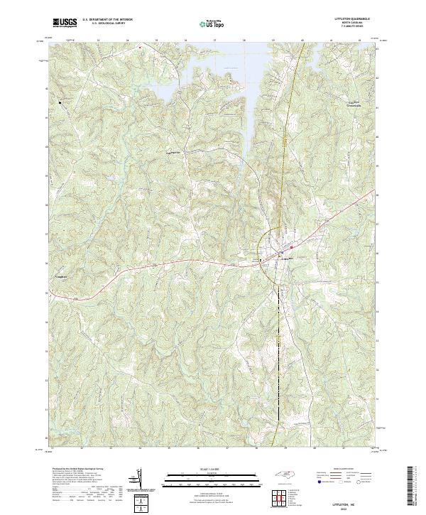 Littleton, NC — USGS 7.5-minute topo (2022)
