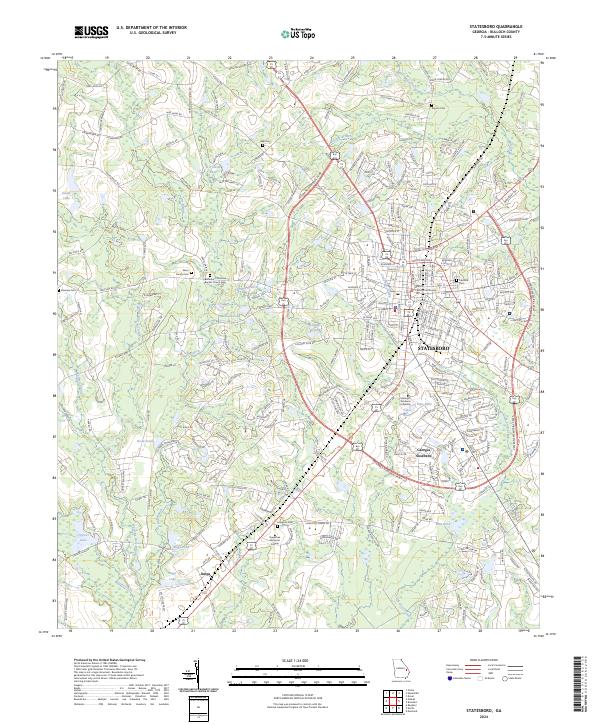 Statesboro, GA — USGS 7.5-minute topo (2024)