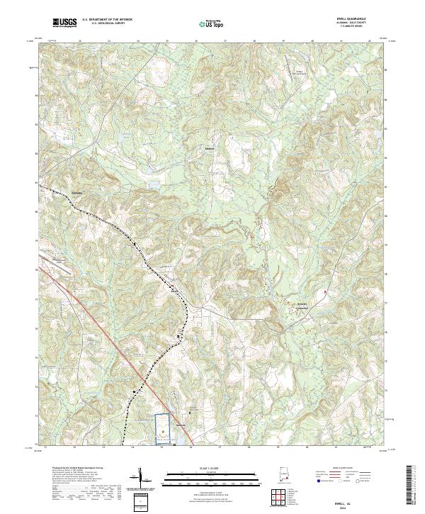 Ewell, AL — USGS 7.5-minute topo (2024)