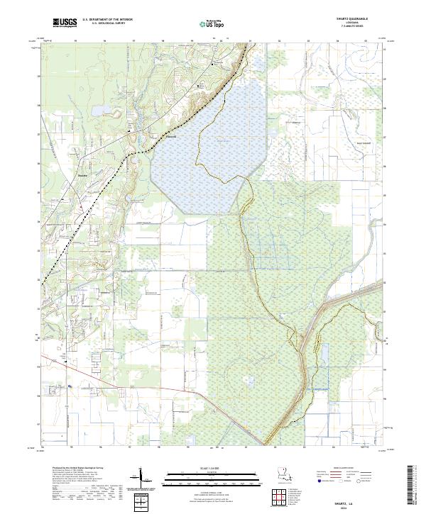 Swartz, LA — USGS 7.5-minute topo (2024)
