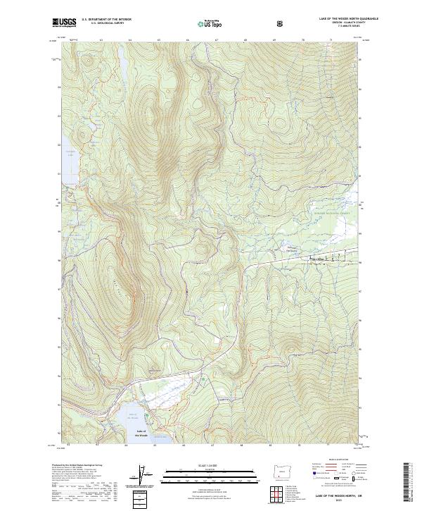 Lake of the Woods North, OR — USGS 7.5-minute topo (2023)