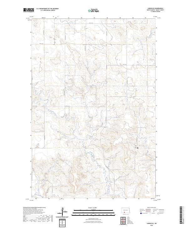 Carson SE, ND — USGS 7.5-minute topo (2024)