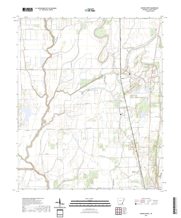 Eudora North, AR — USGS 7.5-minute topo (2024)