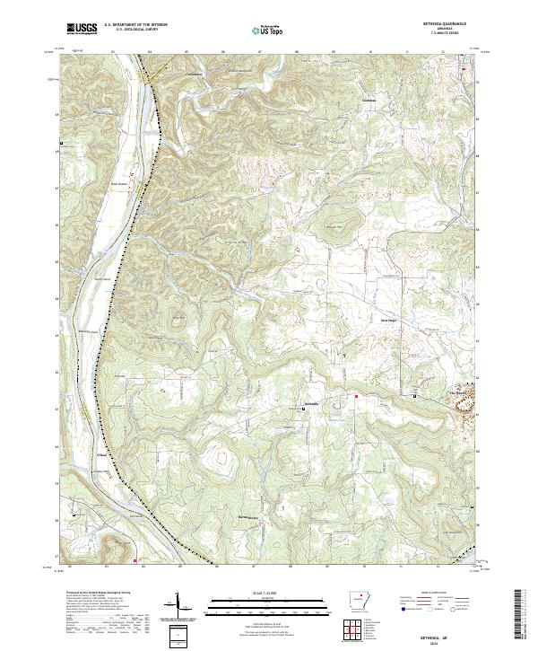 Bethesda, AR — USGS 7.5-minute topo (2024)