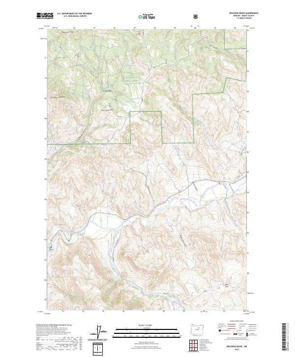 Bologna Basin, OR — USGS 7.5-minute topo (2023)