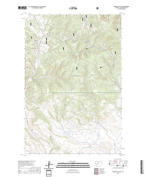 Charcoal Gulch, MT — USGS 7.5-minute topo (2024)