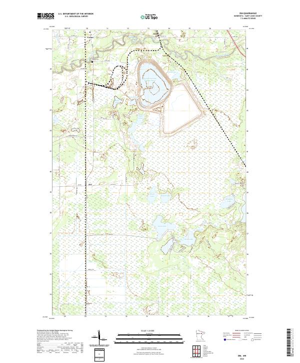 Zim, MN — USGS 7.5-minute topo (2022)