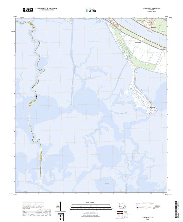 Lake Laurier, LA — USGS 7.5-minute topo (2024)