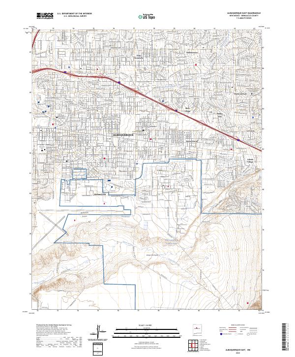 Albuquerque East, NM — USGS 7.5-minute topo (2023)