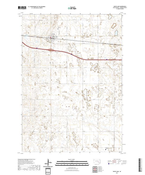 White Lake, SD — USGS 7.5-minute topo (2021)