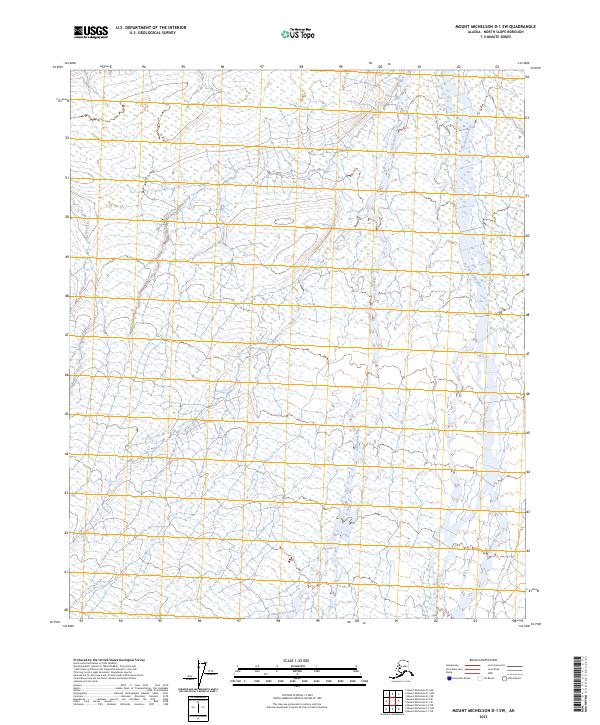Mount Michelson D-1 SW, AK — USGS 7.5-minute topo (2023)