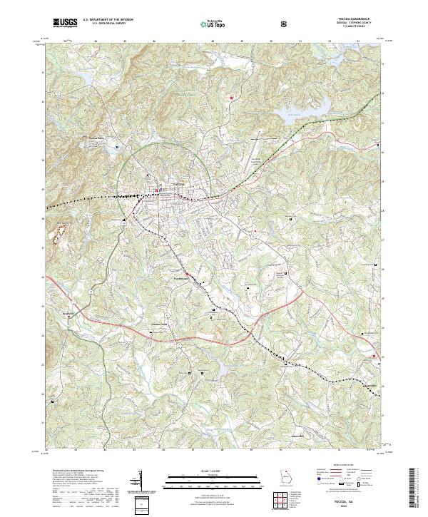 Toccoa, GA — USGS 7.5-minute topo (2024)
