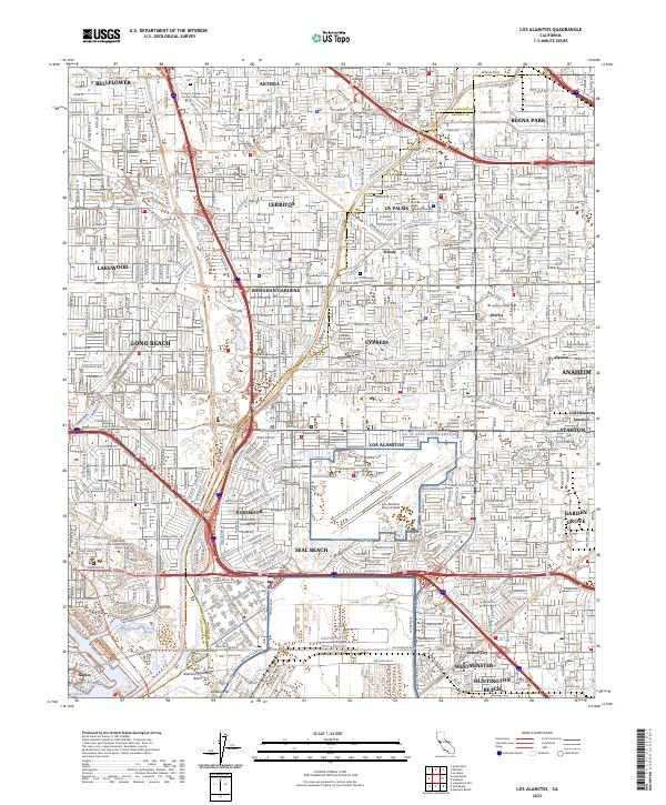 Los Alamitos, CA — USGS 7.5-minute topo (2023)