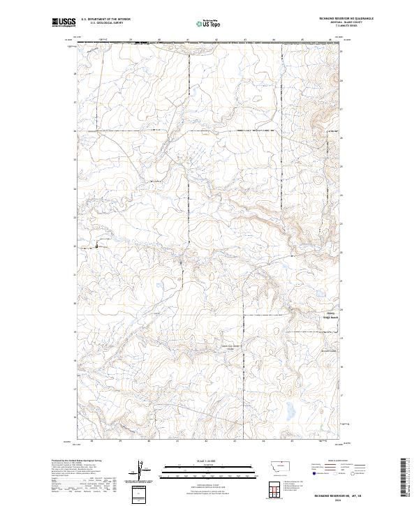 Richmond Reservoir NE, MT-SK — USGS 7.5-minute topo (2024)