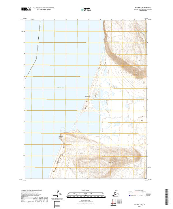 Unimak D-2 SW, AK — USGS 7.5-minute topo (2021)