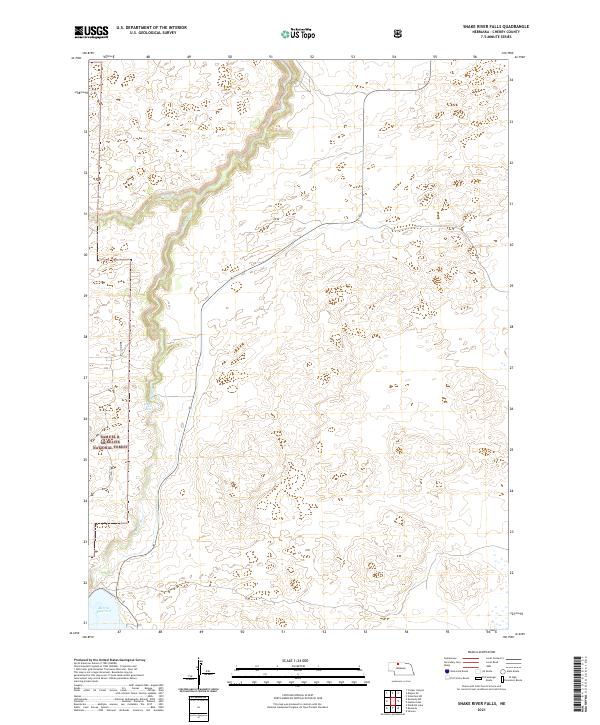 Snake River Falls, NE — USGS 7.5-minute topo (2021)