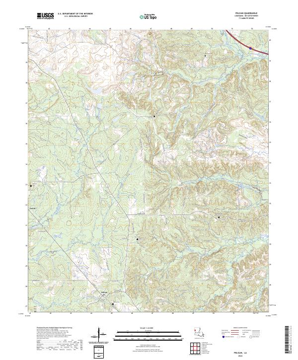 Pelican, LA — USGS 7.5-minute topo (2024)