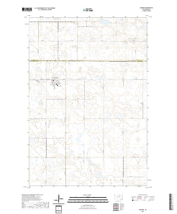 Hosmer, SD — USGS 7.5-minute topo (2021)